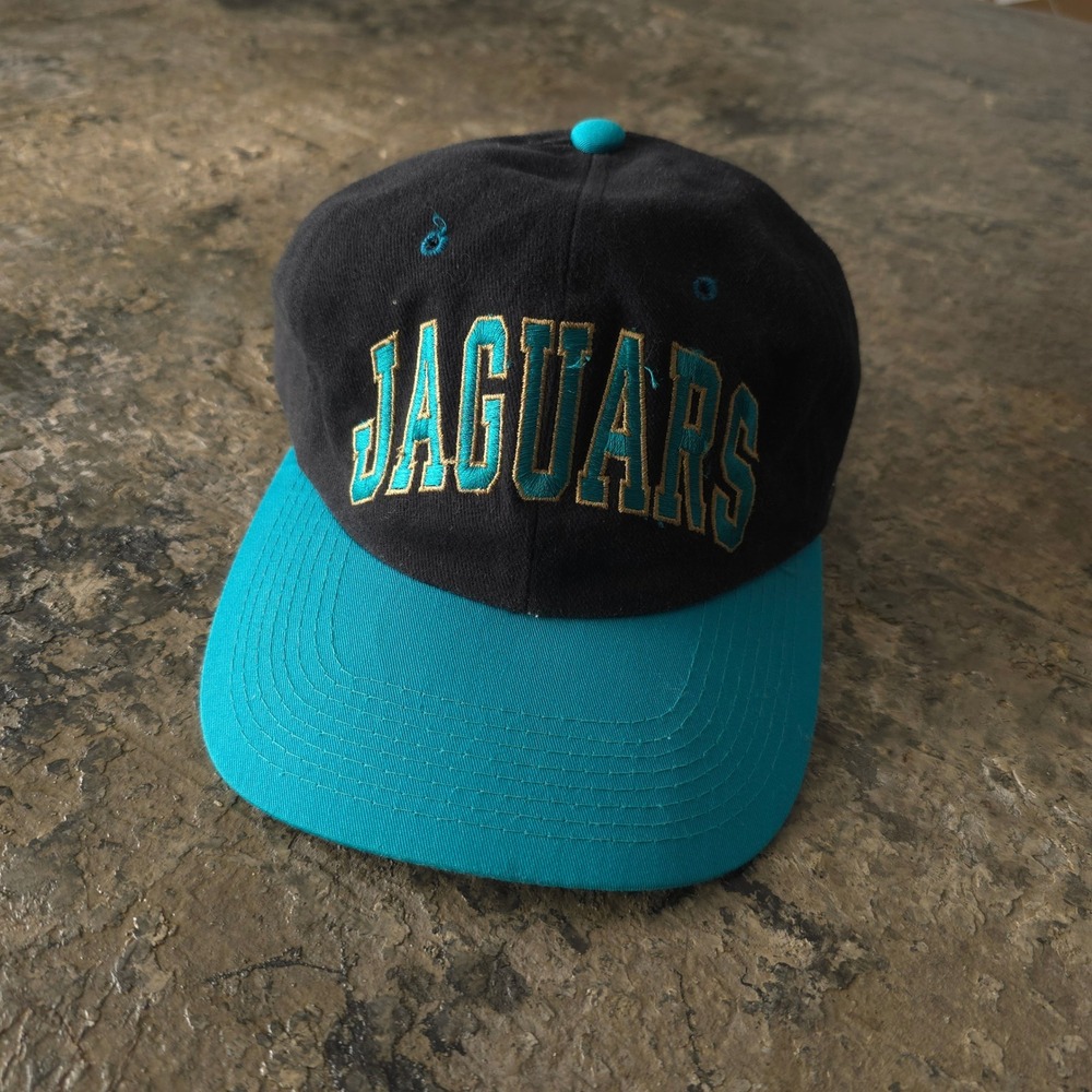 Vintage 90s Starter Black Teal Jacksonville Jaguars Hat OSFM Adjustable
